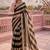 Black striped zari organza saree