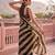 Black striped zari organza saree