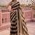 Black striped zari organza saree