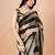 Black women ethnic motifs woven design saree