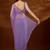 Lavender floral beads and stones  chiffon saree