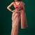 Pink embroidered organza saree