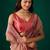 Pink embroidered organza saree