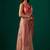 Pink embroidered organza saree