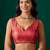 Pink embroidered organza saree