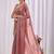 Rose woven design beads and stones saree