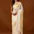 Off white sequinned organza saree