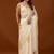 Off white sequinned organza saree