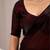 Maroon floral beads and stones organza saree