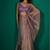 Lavender embroidered organza saree
