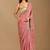 Pink embellished embroidered organza heavy work saree
