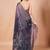 Purple floral beads and stones organza saree