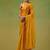 Mustard zari tissue saree