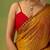 Mustard zari tissue saree