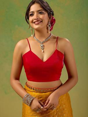 Mustard zari tissue saree 5