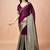 Purple women ethnic motifs woven design saree