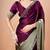 Purple women ethnic motifs woven design saree