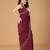 Magenta embellished beads and stones tissue saree