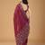 Magenta embellished beads and stones tissue saree