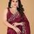 Magenta embellished beads and stones tissue saree