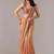 Copper embellished zari tissue heavy work saree