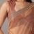 Copper embellished zari tissue heavy work saree