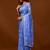 Blue women ethnic motifs woven design saree