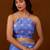 Blue women ethnic motifs woven design saree
