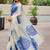 Off white floral beads and stones organza saree