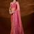 Pink floral sequinned tissue saree