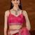 Pink floral sequinned tissue saree