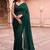 Green polka dot beads and stones organza designer saree