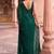 Green polka dot beads and stones organza designer saree