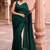 Green polka dot beads and stones organza designer saree