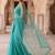 Blue women flora blue embroidered poly chiffon saree