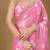 Pink sequinned organza heavy work saree