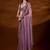 Purple women embroidered tissue saree with blouse piece