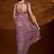Purple women embroidered tissue saree with blouse piece