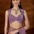 Purple women embroidered tissue saree with blouse piece
