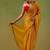Mustard embellished zari tissue saree