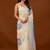 Blue beads and stones organza designer saree