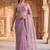 Lavender beads and stones tissue saree