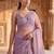 Lavender beads and stones tissue saree