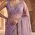 Lavender beads and stones tissue saree
