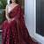 Maroon embellished embroidered silk cotton heavy work saree