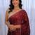 Maroon embellished embroidered silk cotton heavy work saree