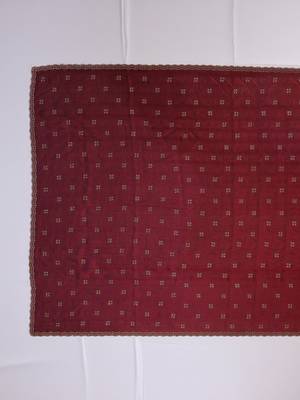 Maroon embellished embroidered silk cotton heavy work saree 5