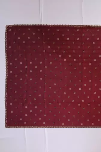 Maroon embellished embroidered silk cotton heavy work saree