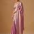 Lavender embellished beads and stones organza heavy work saree
