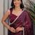 Burgundy ethnic motifs sequinned tissue heavy work saree